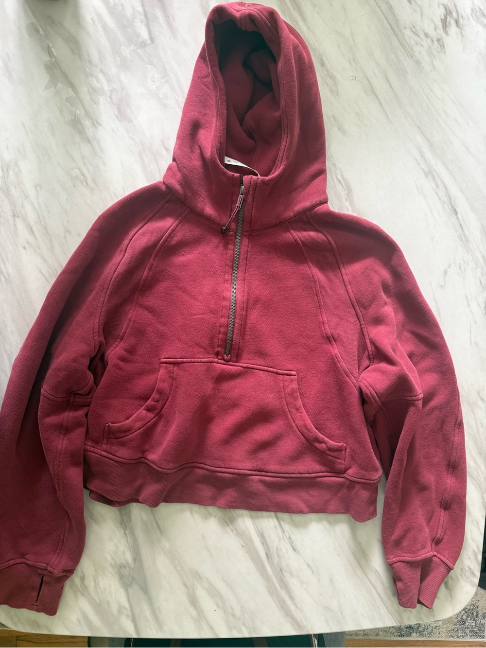 Lululemon Women's Half-Zip Hooded scuba Sweatshirt - Size medium/large